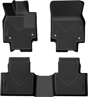 Toyota Crown Floor Liners - Front + 2nd Seat - Husky Liners - WeatherBeater - Black - `23-`25 Toyota Crown Floor Liners - Front + 2nd Seat - Husky Liners - WeatherBeater - Black - `23-`25